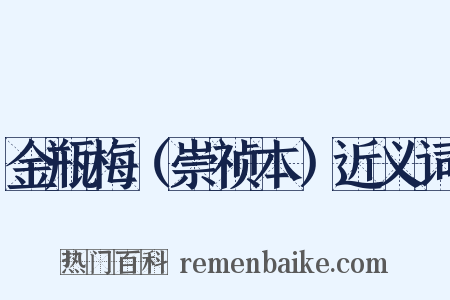 金瓶梅（崇祯本）近义词是什么意思的图片